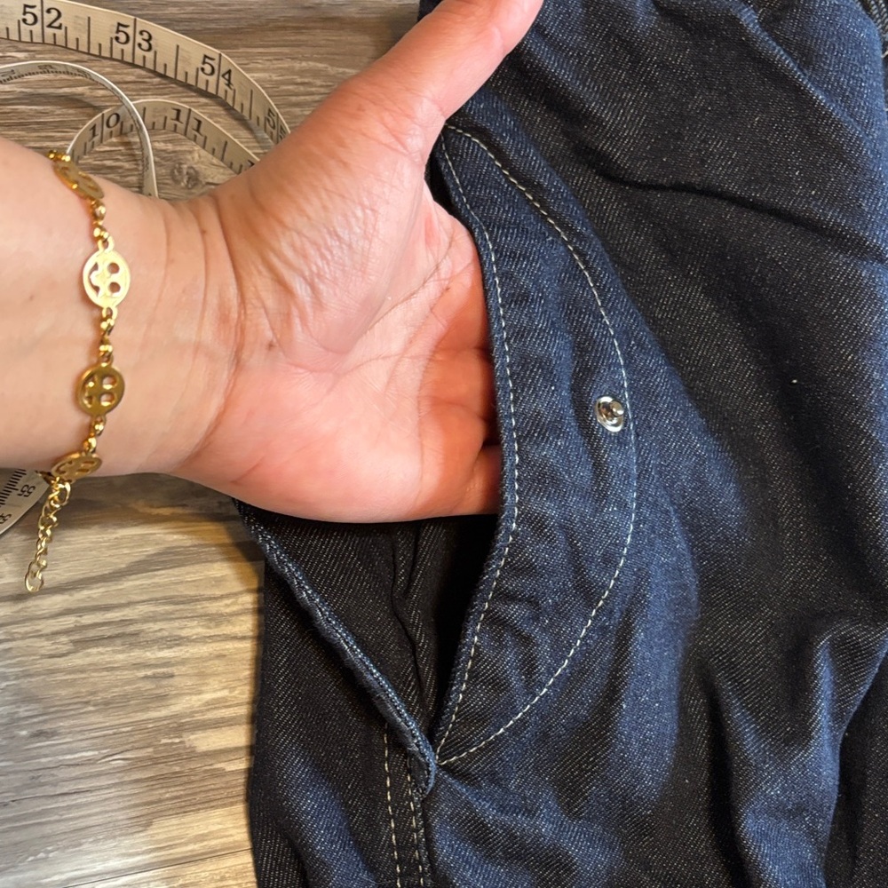 BDG Denim Baggy Cargo Pants in Dark Blue Size x-small - Picture 4 of 12